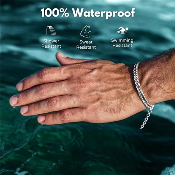 Chain Bracelets For Men - Premium Stainless Steel Mens Bracelet, Silver